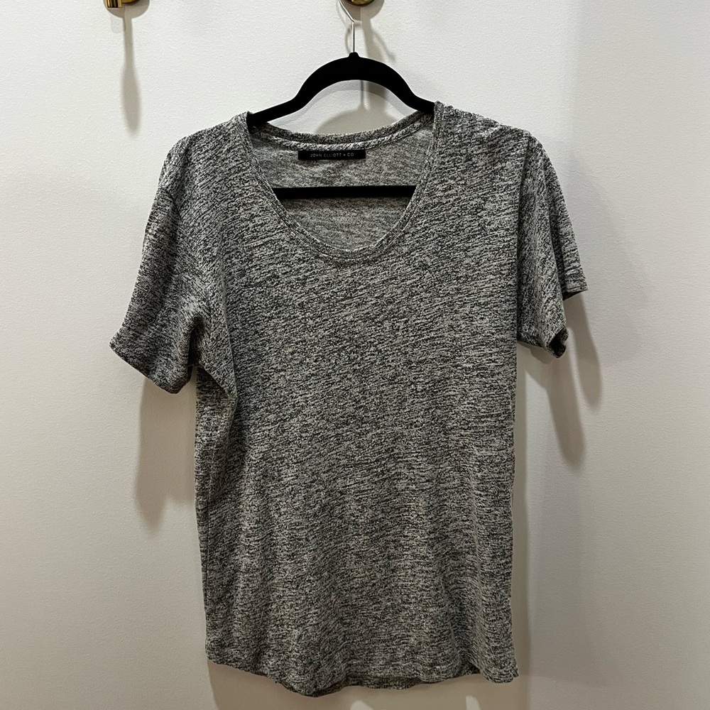 John Elliott Heather Gray Knit Top